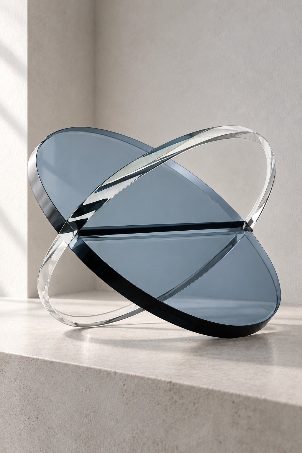 Sculpture orbitale gris bleuté — grand modèle - vue 5
