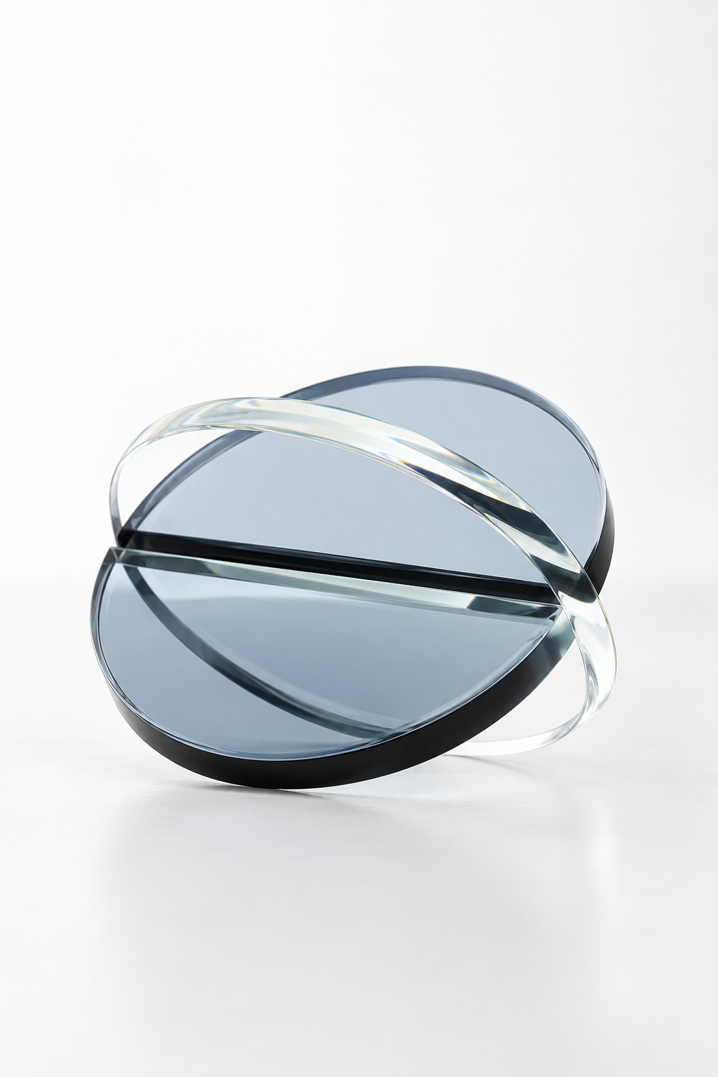 Sculpture orbitale gris bleuté — petit modèle - vue 2