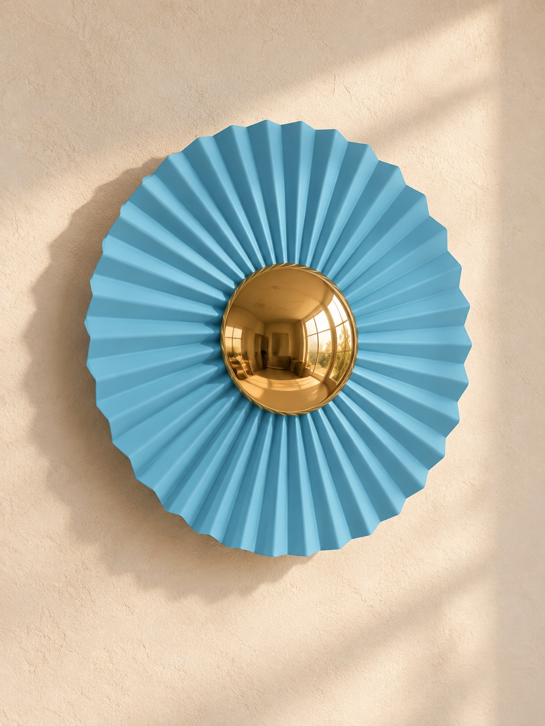 Applique décorative bleue plissée - vue 2