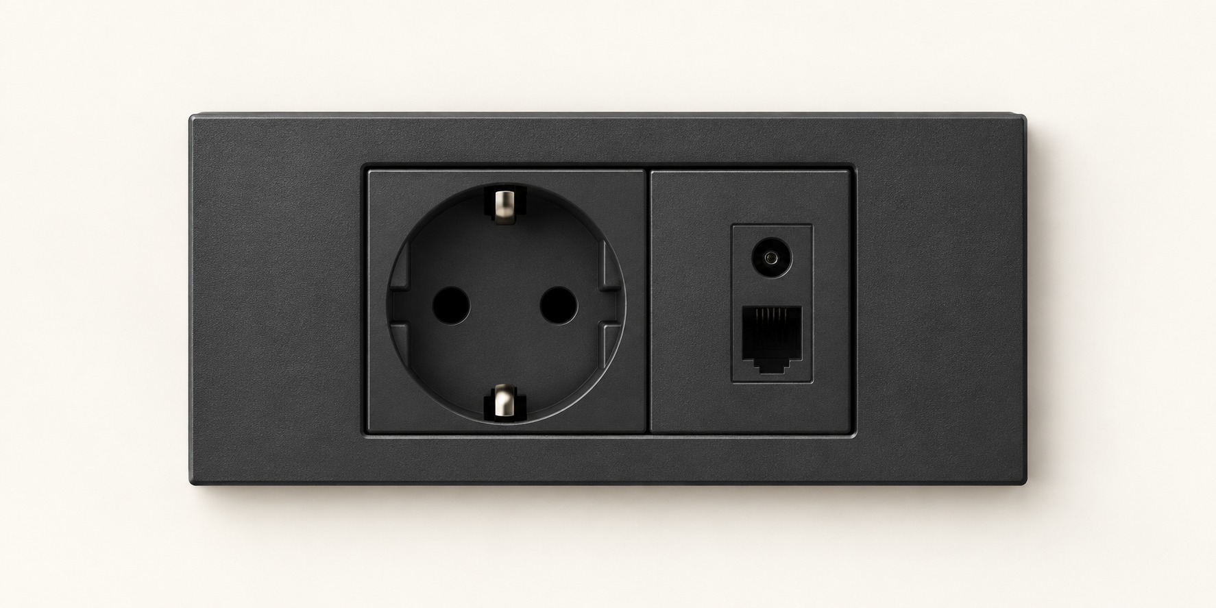 Plaque modulaire anthracite prises - vue 4