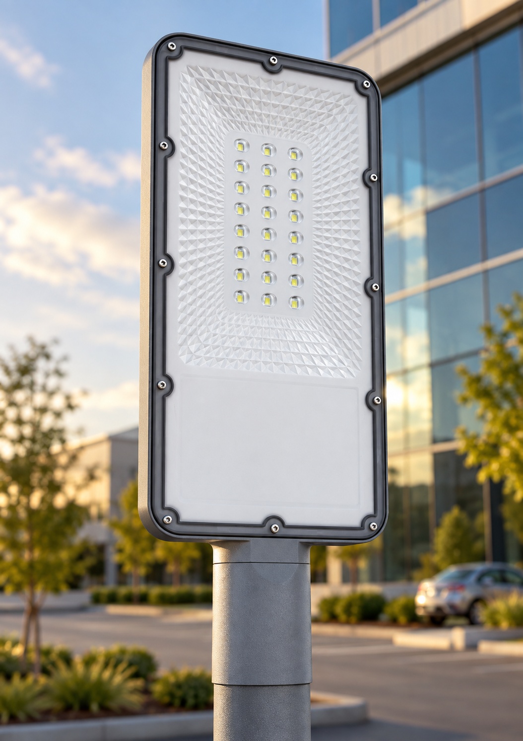 Luminaire solaire LED rectangulaire gris - vue 5