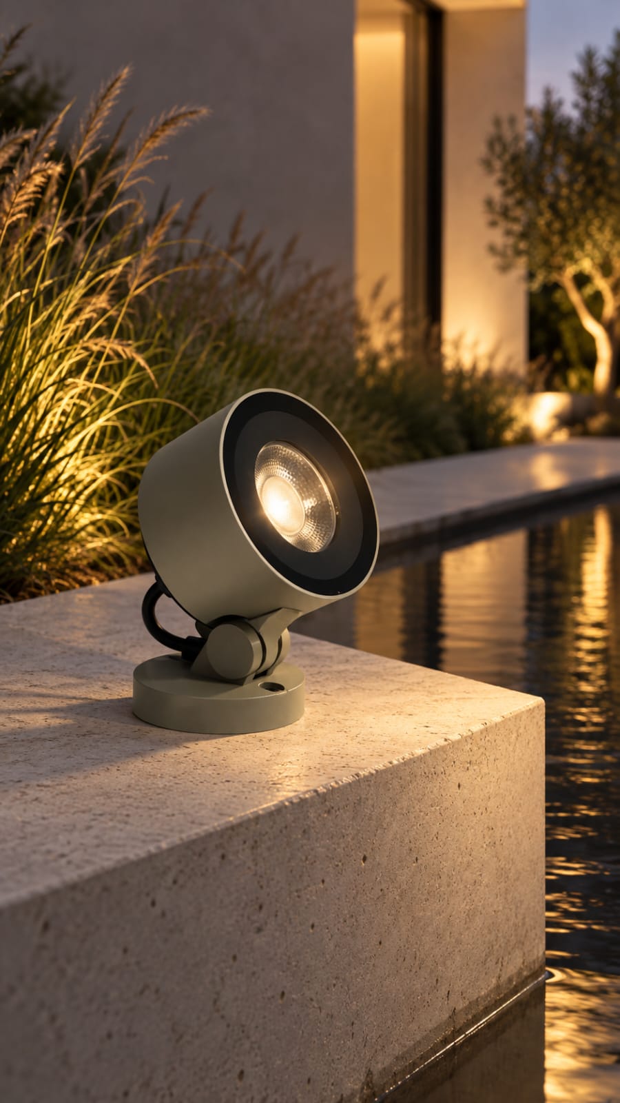 Spot orientable cylindrique gris - vue 3