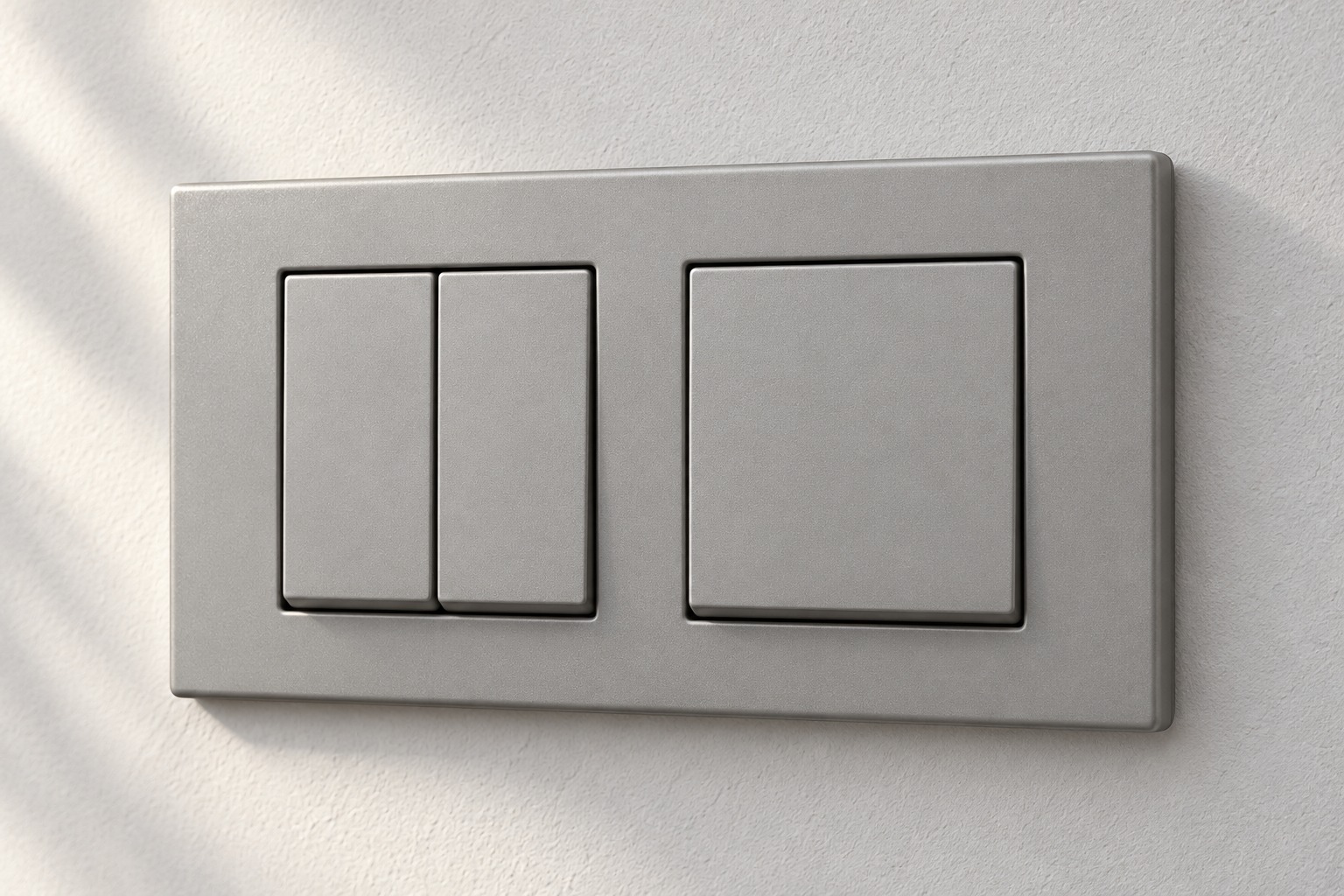 Plaque modulaire grise à trois touches - vue 5