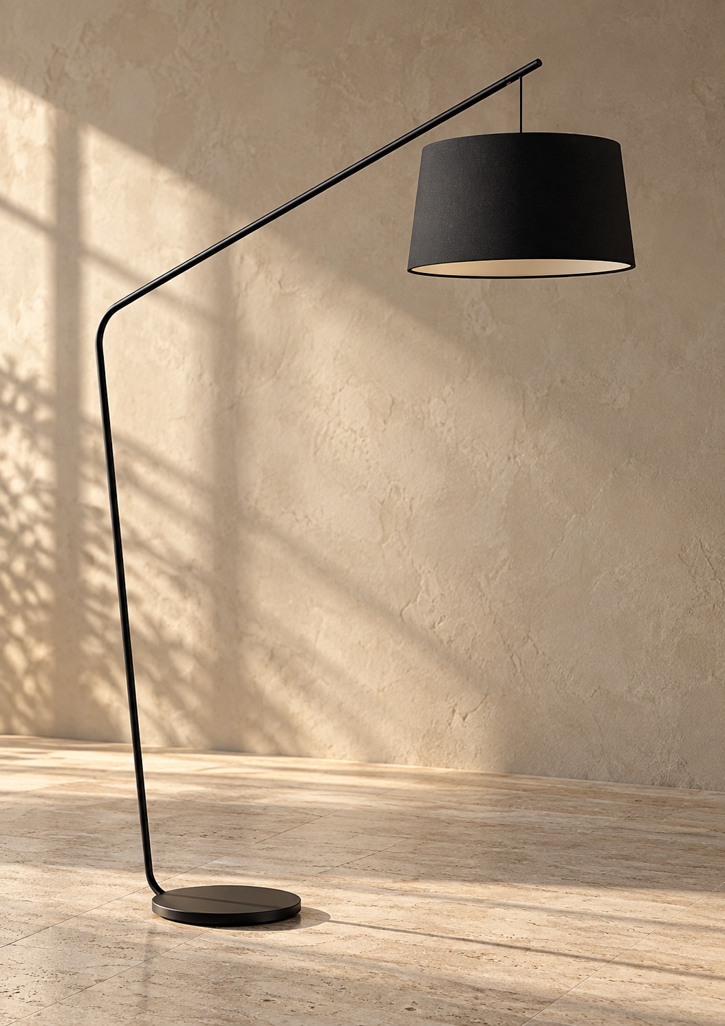 Lampadaire noir à bras déporté - vue 4