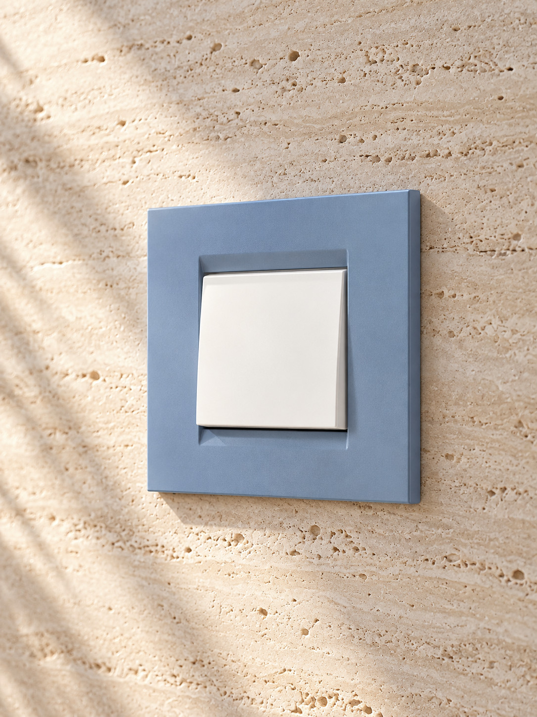 Interrupteur simple bleu clair - vue 3