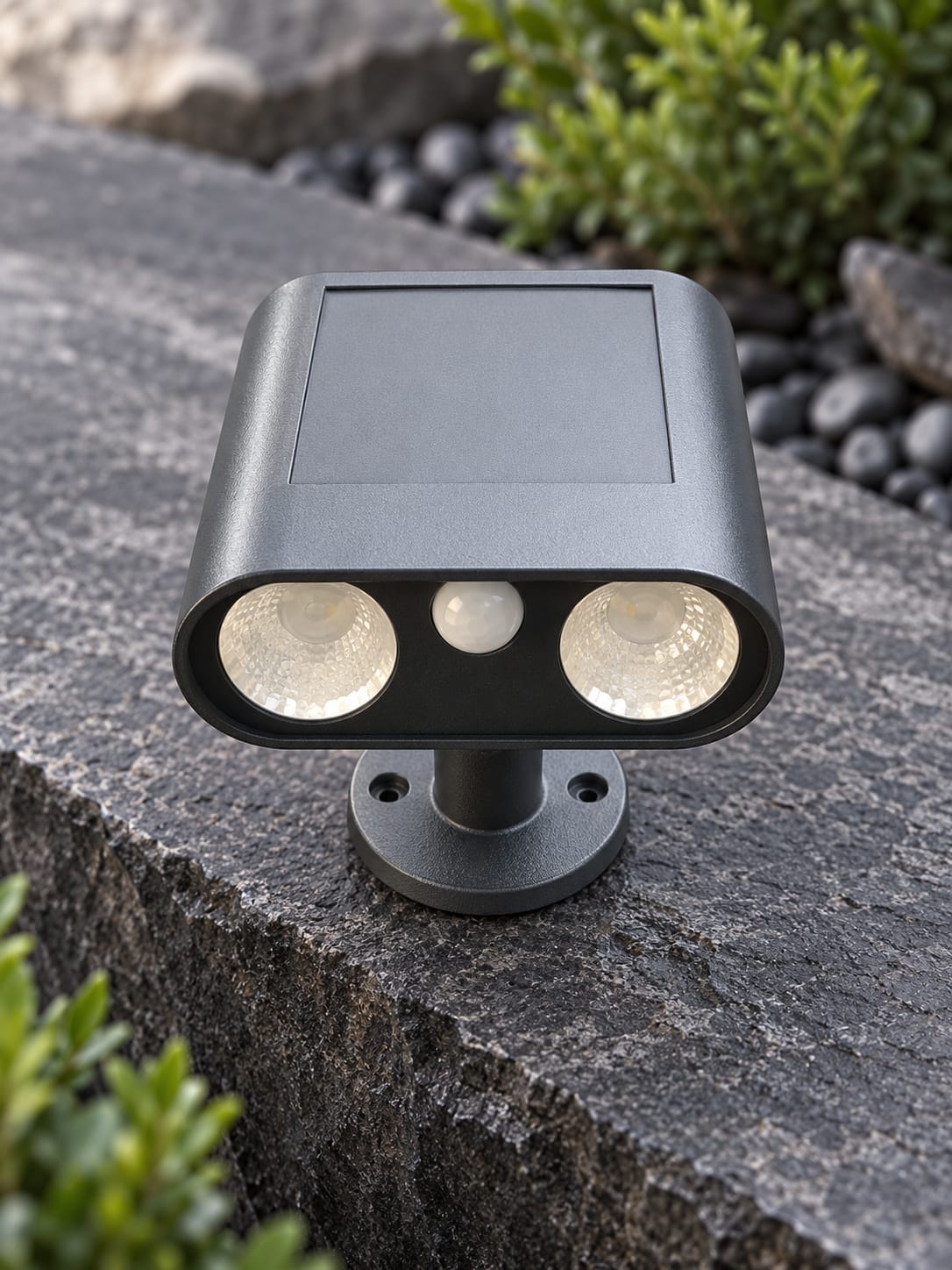 Projecteur compact anthracite à double optique