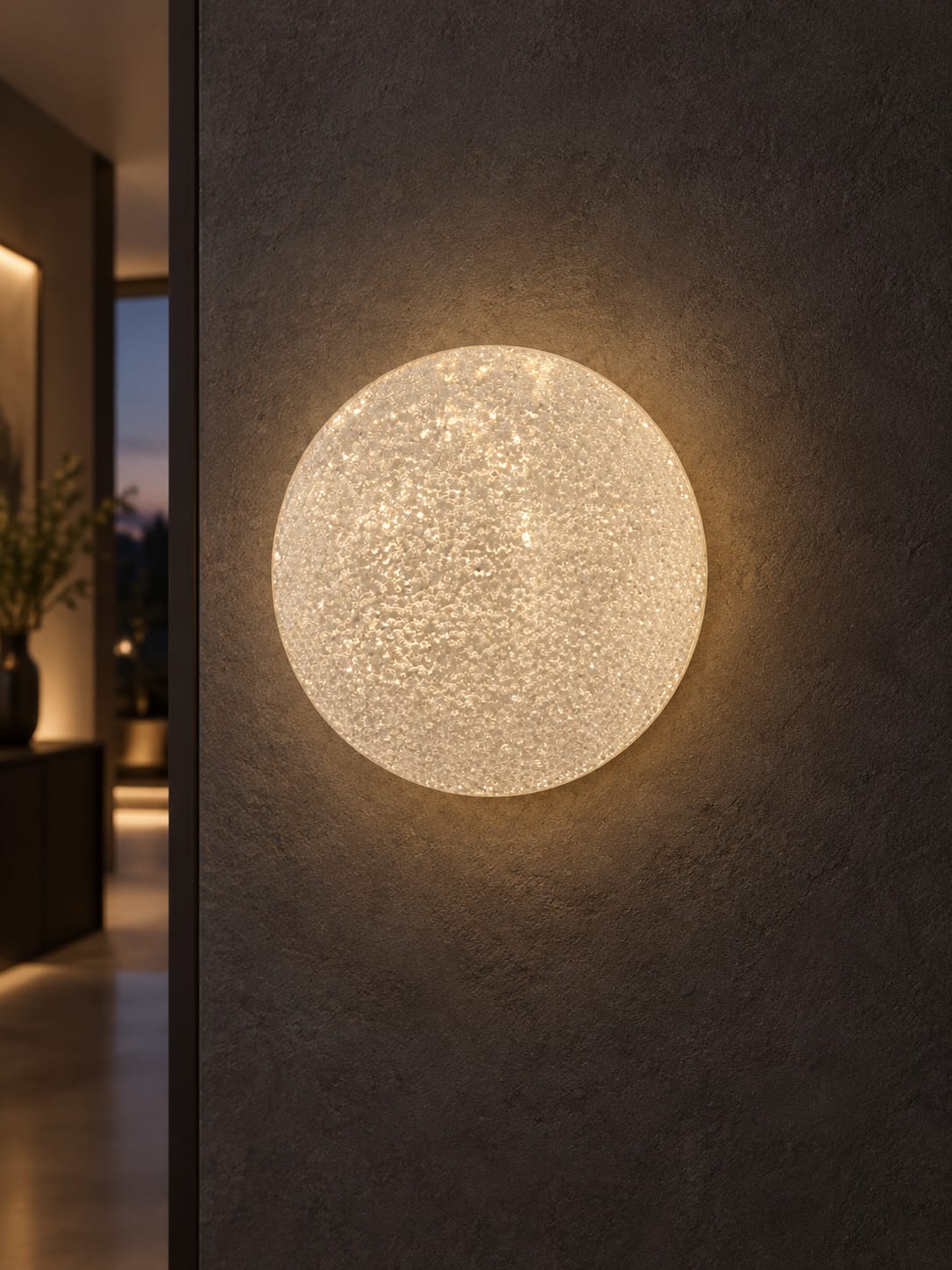 ronde à diffuseur effet cristallin