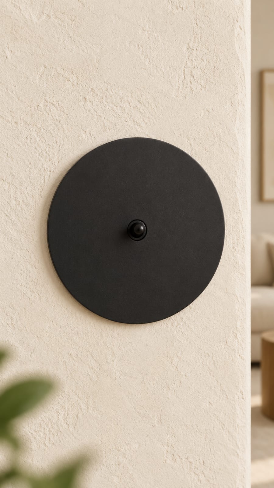 Interrupteur rond noir