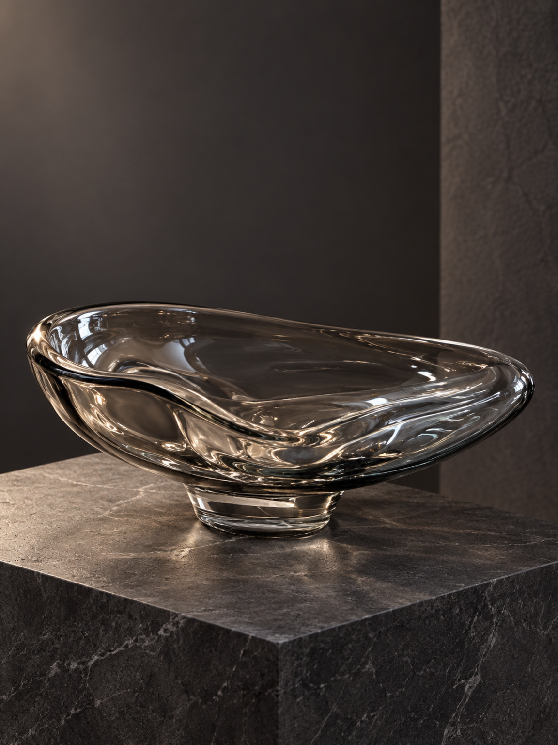 Coupe basse en verre fumé