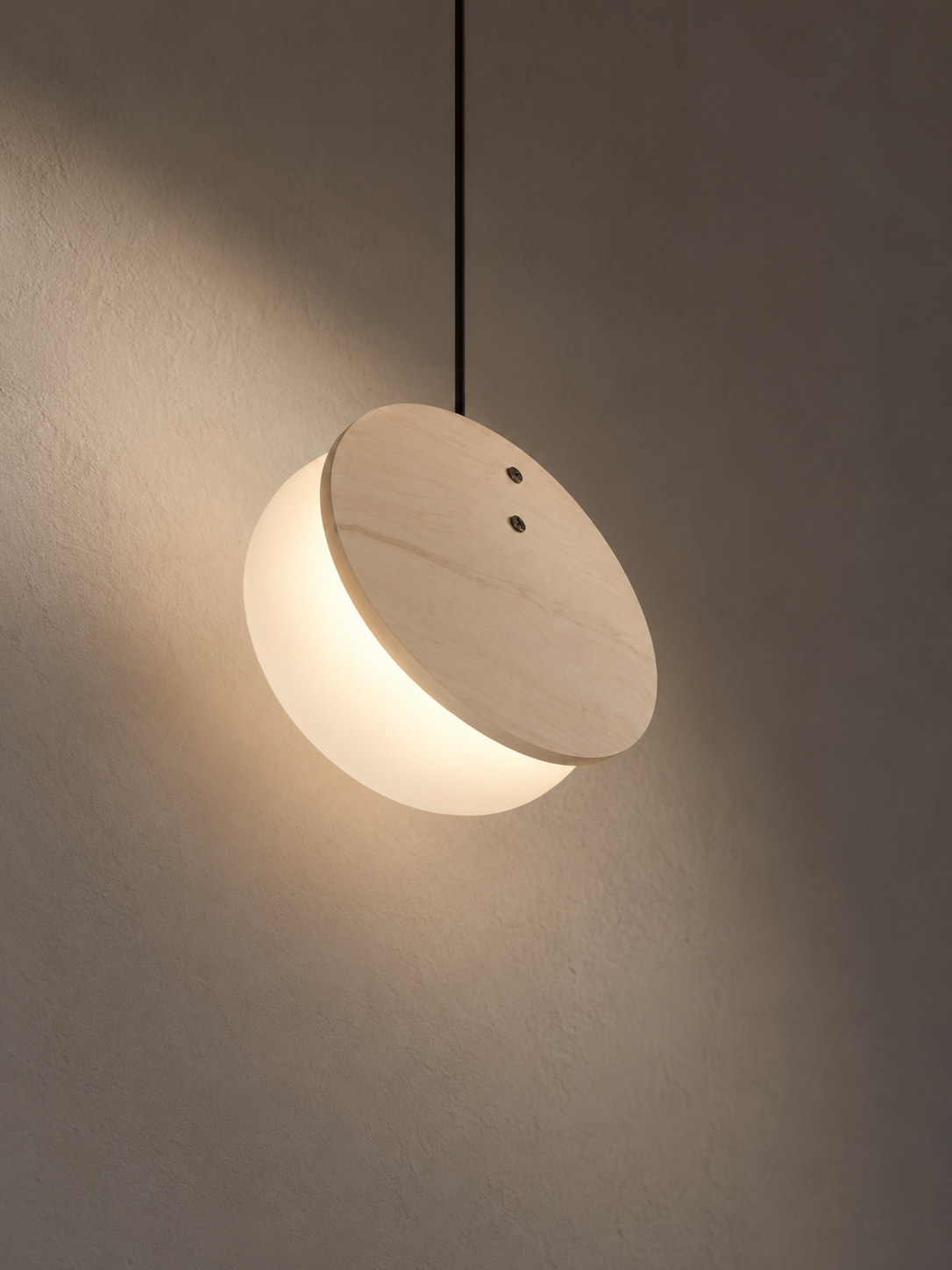 Suspension ronde à diffuseur opalin