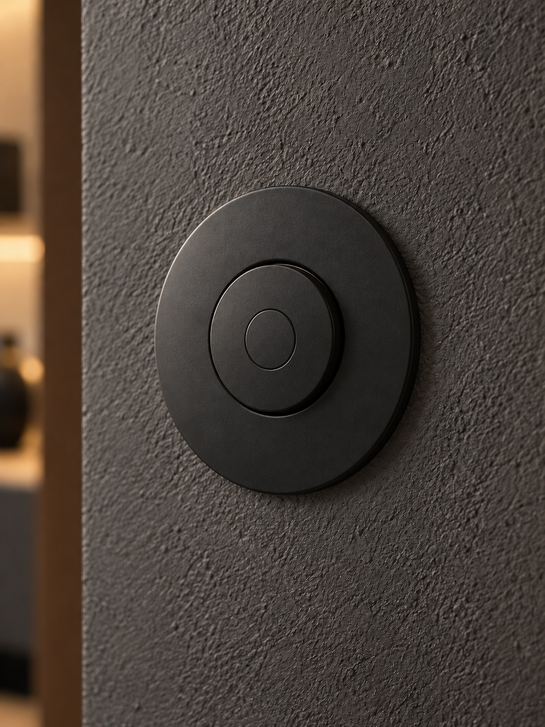Commande ronde noir velours