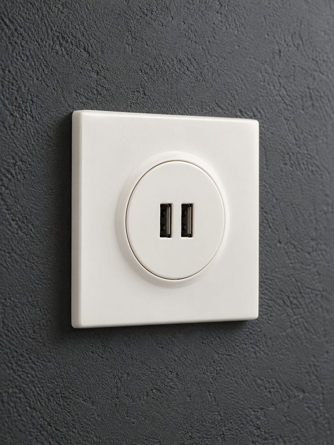 Prise double USB blanche