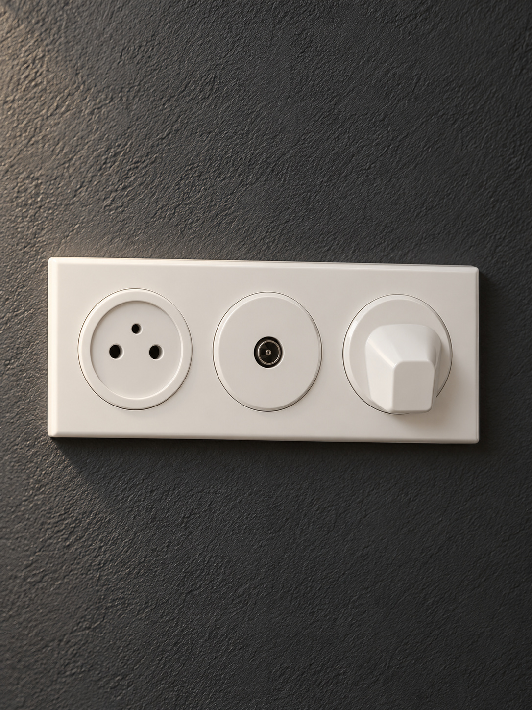 Ensemble horizontal blanc à trois modules