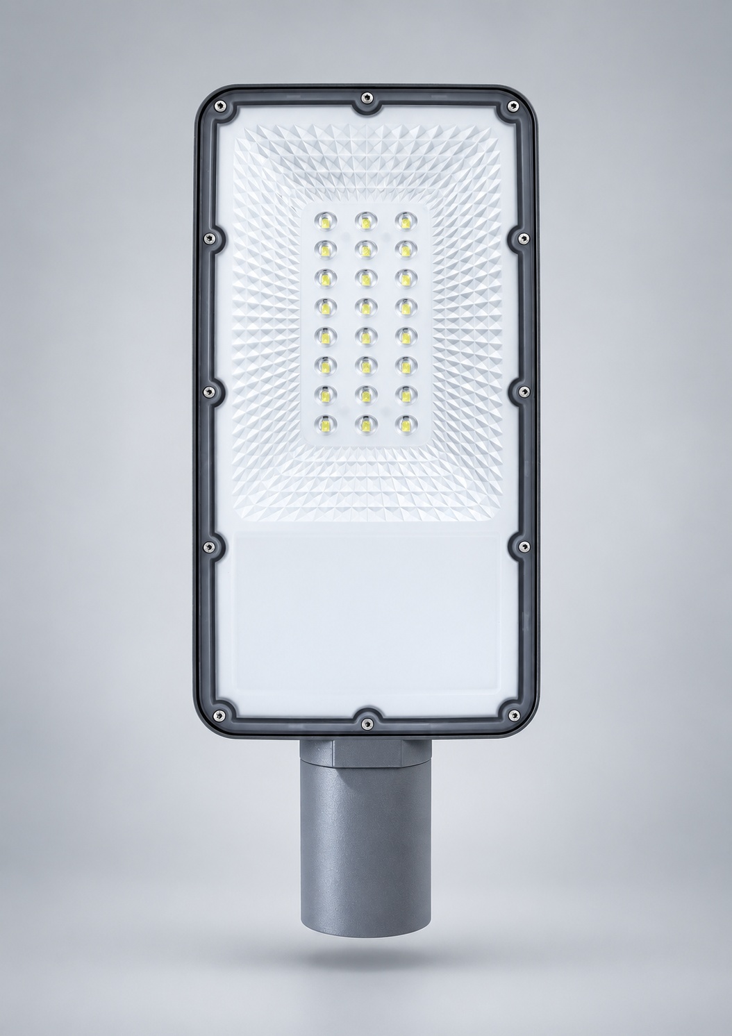 Luminaire solaire LED rectangulaire gris
