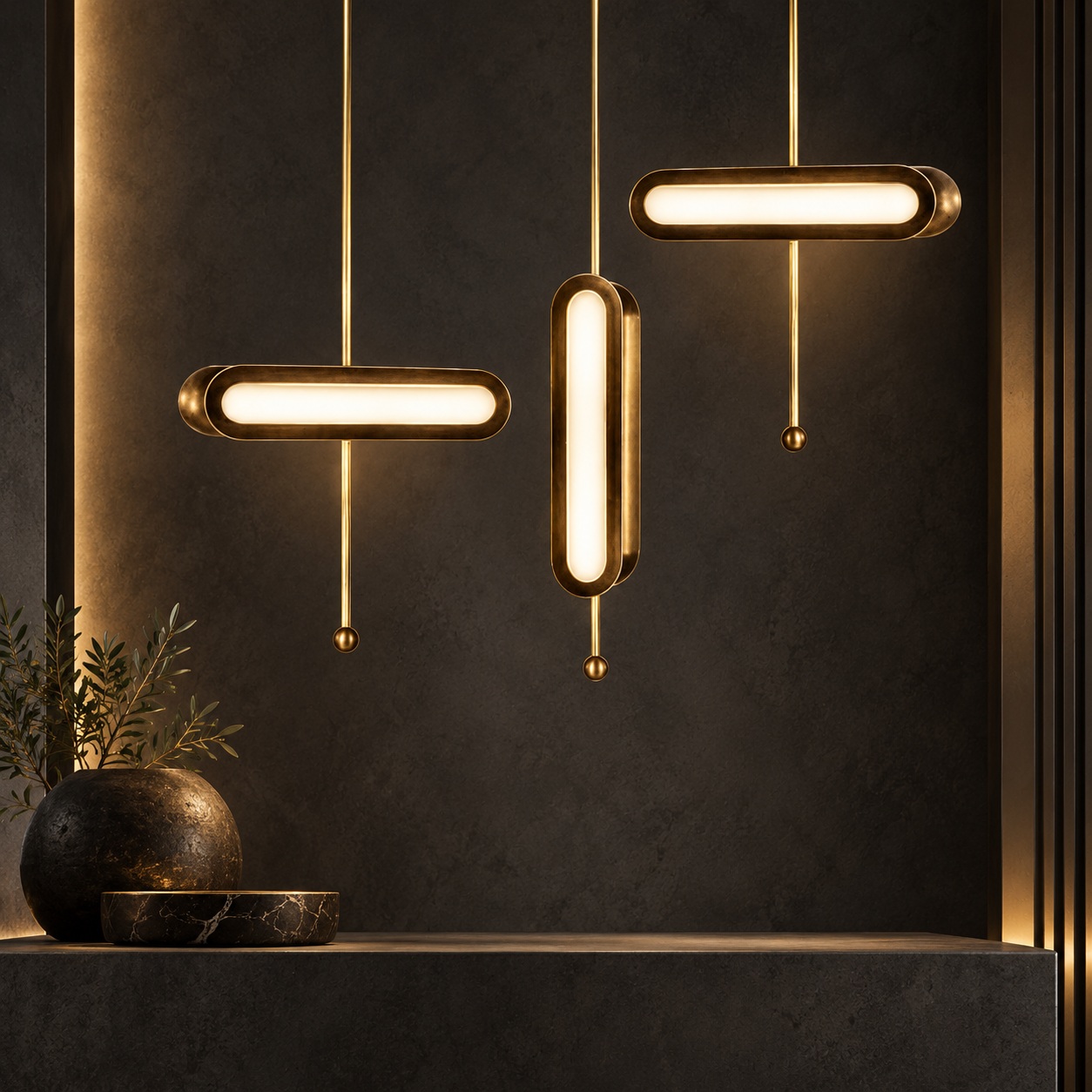 Suspensions Capsule finition bronze