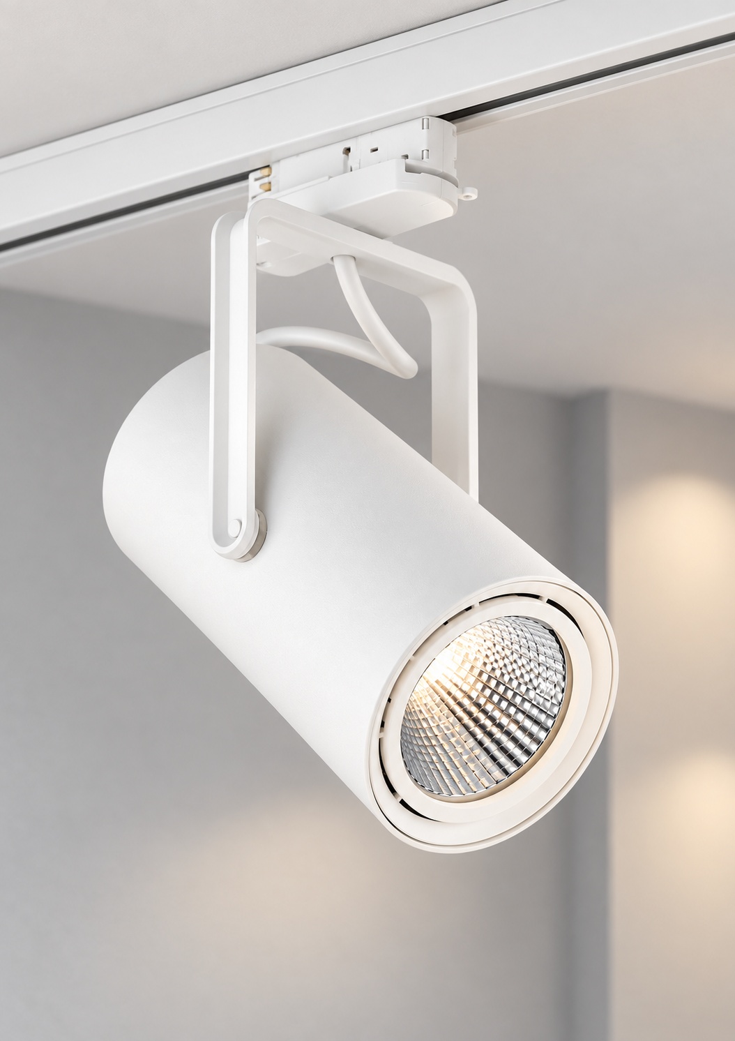 Spot cylindrique blanc orientable
