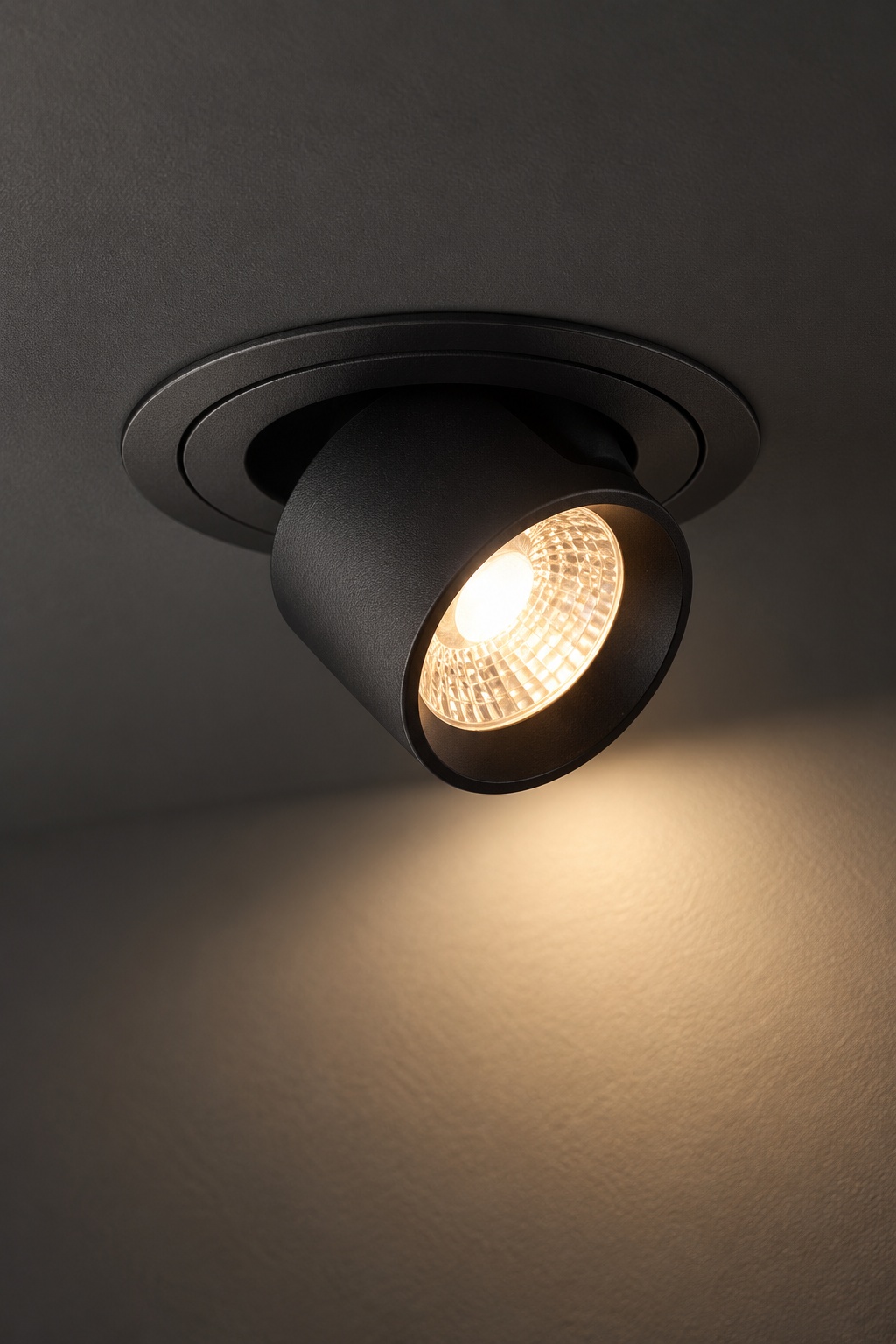 Spot encastrable rond orientable noir