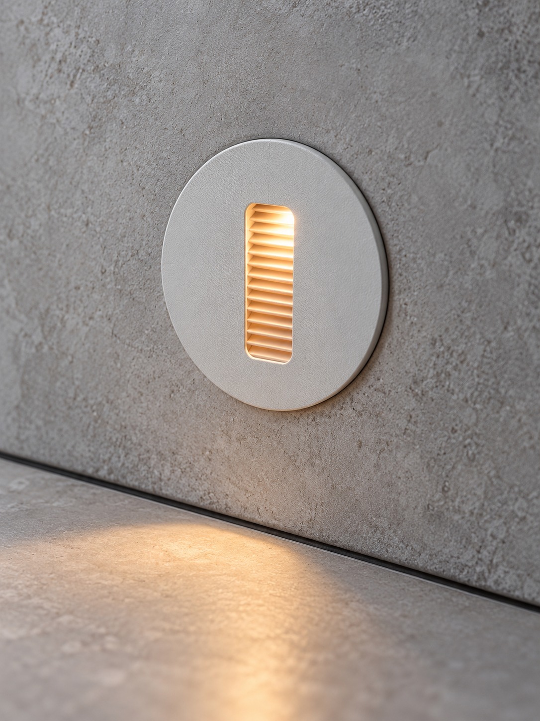 Balise murale ronde blanche