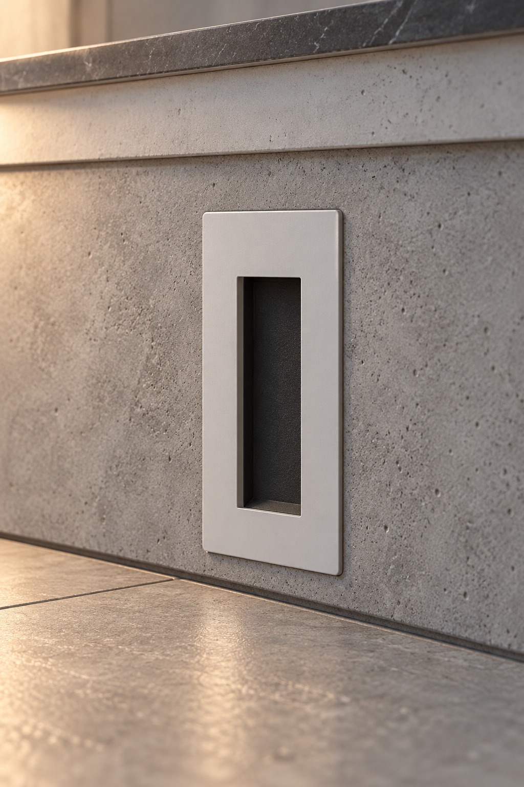 Balise murale rectangulaire blanche