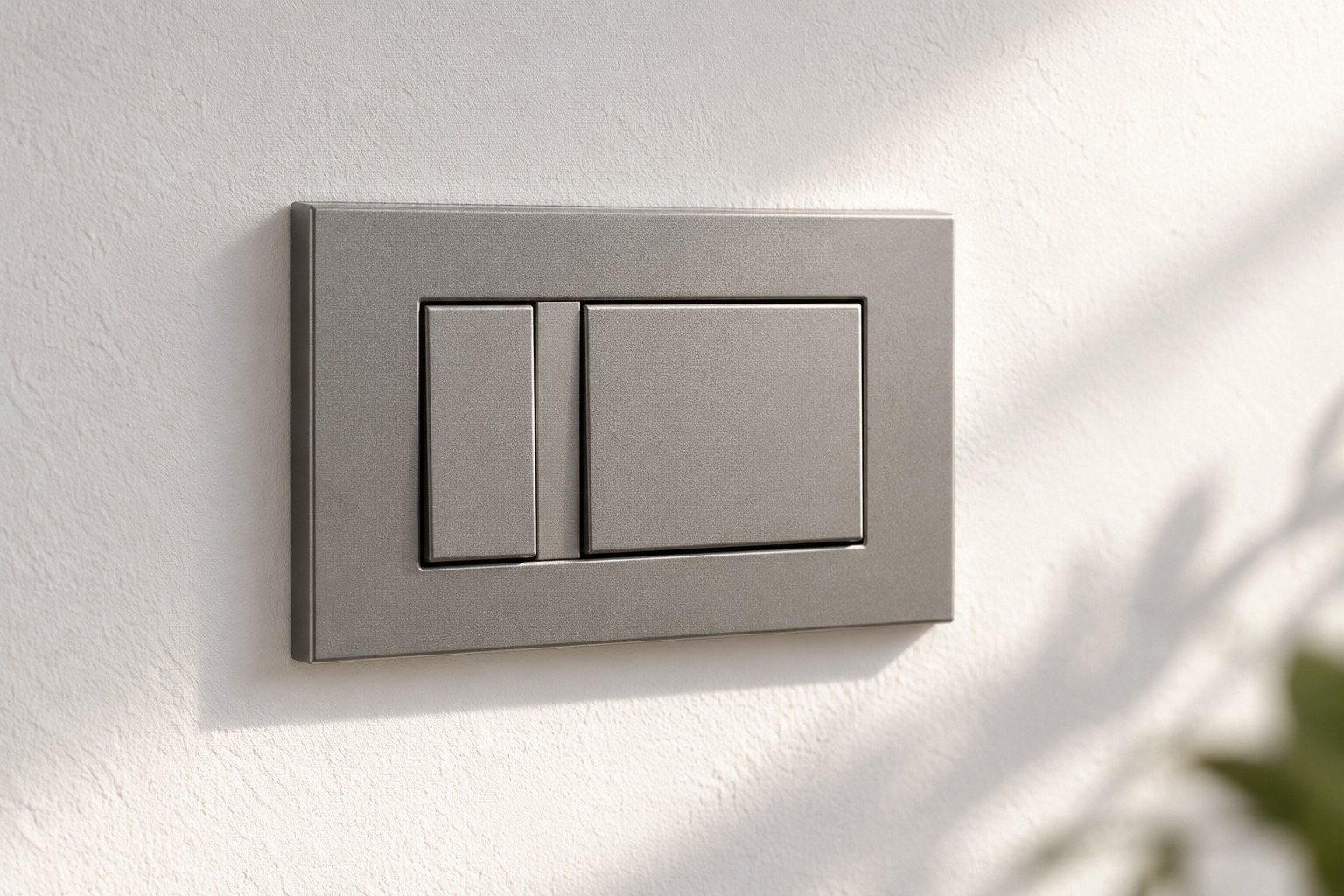 Interrupteur modulaire gris à deux touches