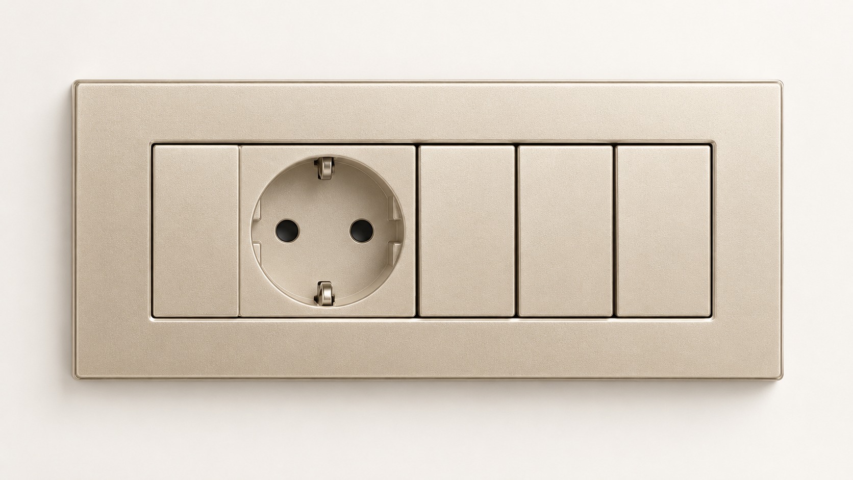 Plaque modulaire champagne prise et commandes